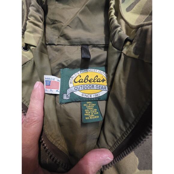 Cabelas Men's Camo Light Weight Long Sleeve Jacket With Hood Size Xl - Picture 7 of 10